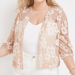 Maurice’s - Floral Lace Cropped Kimono